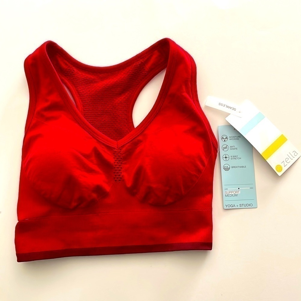 Zella Yoga Studio Sports Bra Women XXS Red New